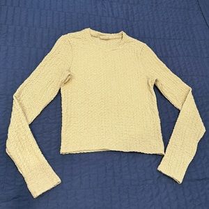 Women’s Abercrombie & Fitch Size Small Cream Textured Long Sleeve‎ Top
